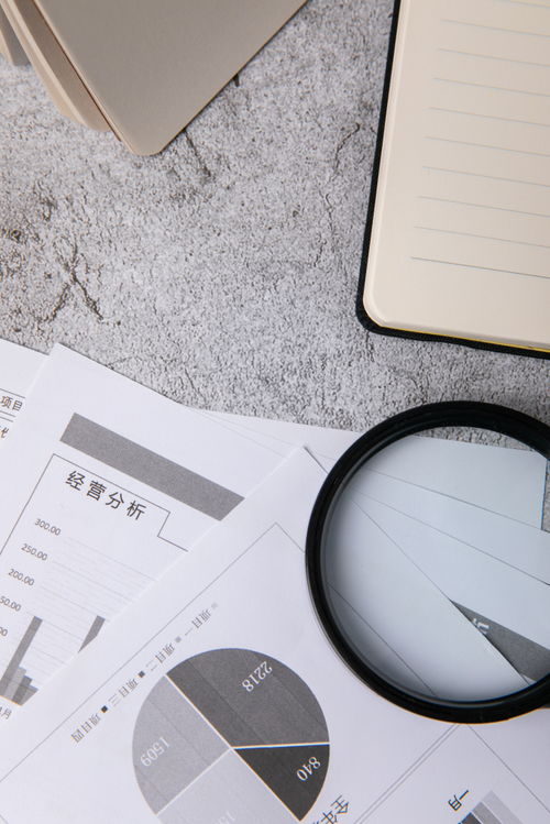放大鏡報(bào)表辦公用品商務(wù)攝影圖 落地鏡的視覺(jué)敘事